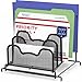 Simple Houseware Desk 5 Sections Step File Sorter Organizer, Black