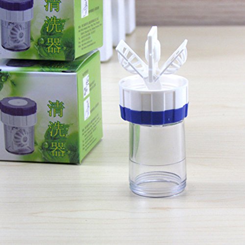 KOROWA New Manually Plastic Contact Lens Cleaner Washer Cleaning Lenses Case Tool