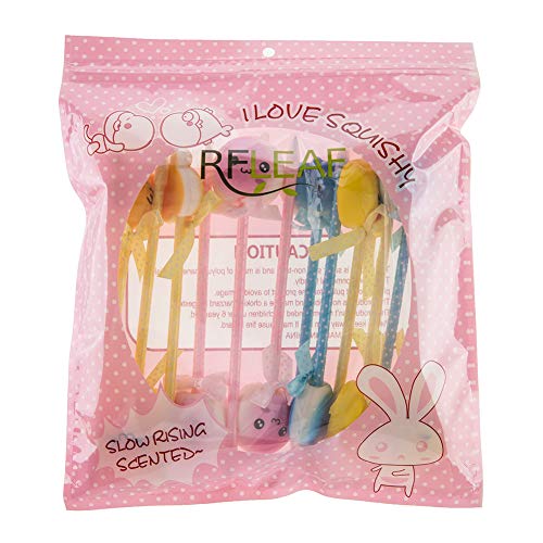 Gbell Kawaii Squishyies Ballpoint Pen for Kids - 6Pcs Dual-use Slow Rebound Toy Simulation Fun Shape Ballpoint Pen for Girls Boys Kids School Office Supplies