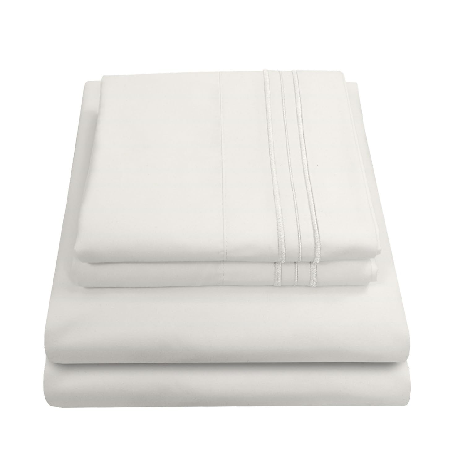 1800 Thread Count Sheet Set – Soft Egyptian Quality Brushed Microfiber Sheets – Luxury Bedding Set with Flat Sheet, Fitted Sheet, 2 Pillow Cases