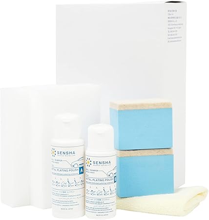 Amazon 洗車の王国 研磨剤 メッキポリッシュ 80ml 50ml スポンジ クロス付き コンパウンド メッキパーツ 鍍金 部品 洗車用品 9 車 バイク 車 バイク