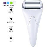 ESARORA Stainless Steel Ice Roller for Face & Eye,Puffiness,Migraine,Pain Relief and Minor Injury,Skin Care Products (White)