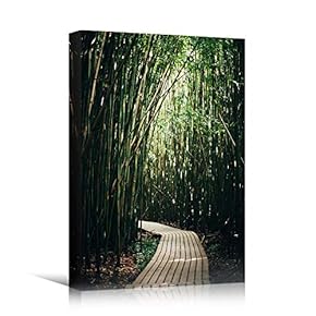 signwin Canvas Wall Art Green Forest Dramatic Forest...