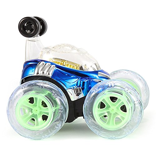 Insaneness Kid Toys for Boys Girls 360° Spinning and Flips with Color Flash & Music for Kids Remote Control Truck Pre-Kindergarten Toys (Blue) - Thumbnail 2