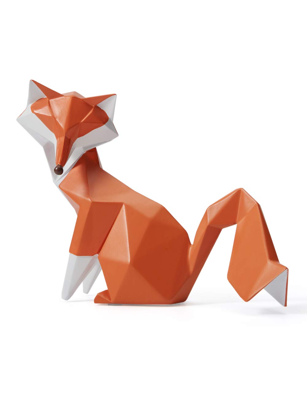 Amoy-Art Fox Ornament Gifts Aniaml Statue Sculpture Modern Figurine Decor Home Arts Table Centerpiece Crafts Polyresin 20cm
