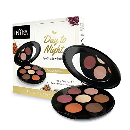 Inika Day to Night Eye Shadow Palette, Limited Edition Beauty Gift Set, Vegan Make Up, Suits Sensitive Eyes