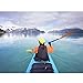 Overmont Kayak Paddle 90.5in/230cm Heavy Duty Aluminum Alloy Lightweight Boating Oar for Inflatable Kayaks with Paddle Leash (Red, 90.5‘’)