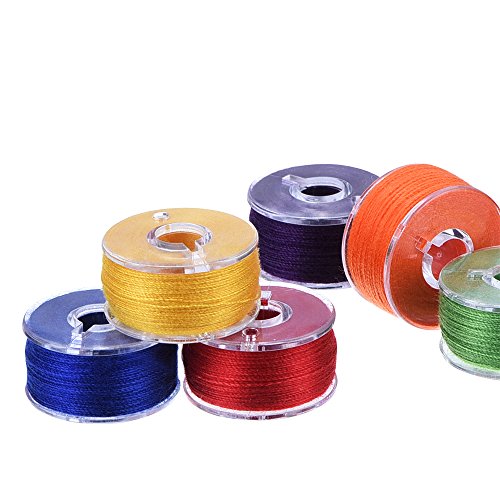 Prewound Thread Bobbins with Bobbin Box for Brother/Babylock/Janome