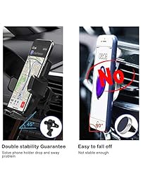 Soporte para teléfono para automóvil, soporte de teléfono para ventilación de aire para coche Gravidad universal Clip automático de bloqueo Soporte para soporte de teléfono para automóvil Compatible con iPhone Xs MAX XR X 8 8Plus 7 7Plus 6s,