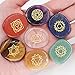 NatureWonders All Natural Chakra Stone Set with Information Brochure & Travel Pouch - Healing Crystals, Polished Palm Stone, Meditation, Reiki, Energy