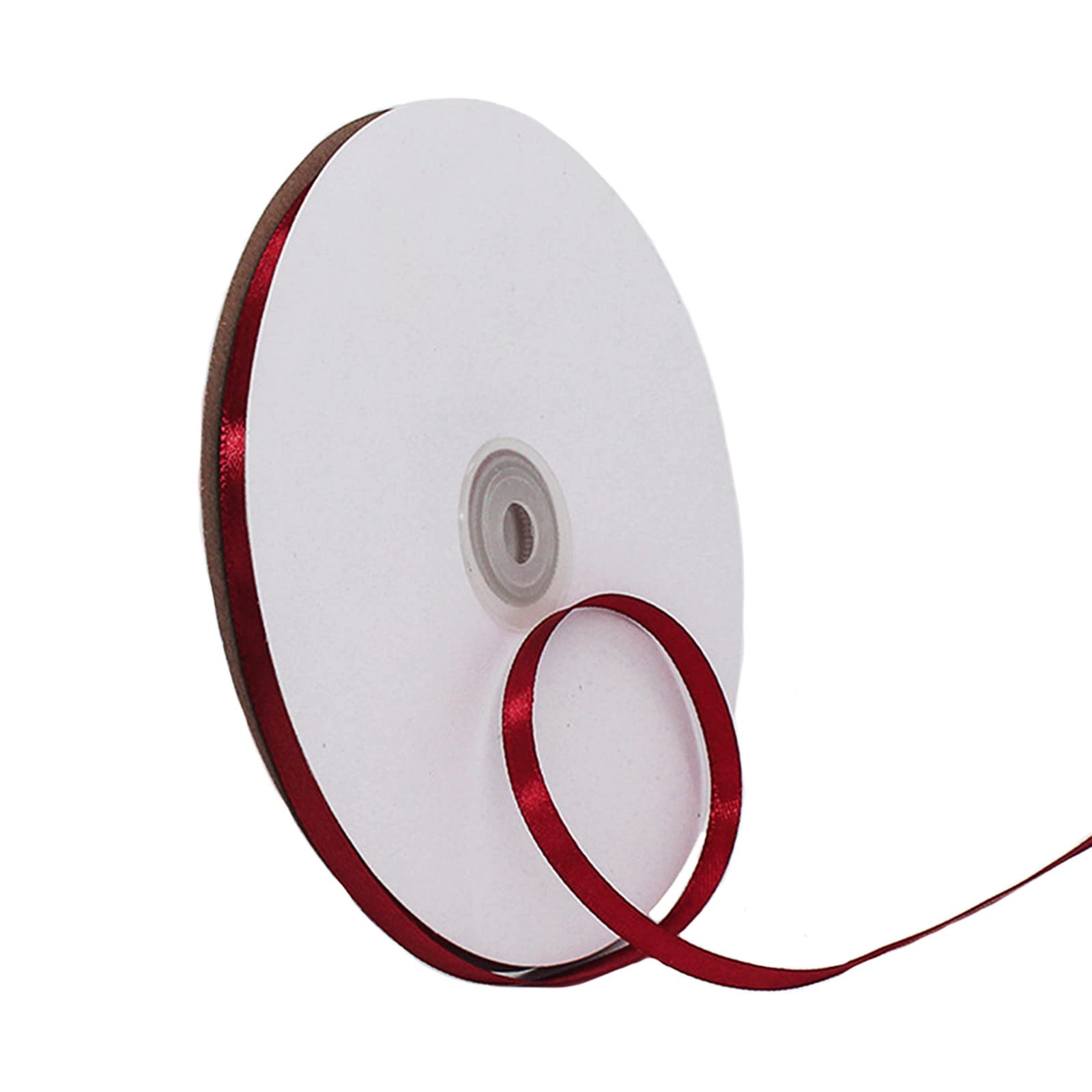 6mm Burgundy Ribbon for Gift Wrapping,91m Fabric Thick Satin Ribbon Dark Red Christmas Ribbons for Balloons,Crafting,Hair,Bouquets,Wedding,Bow,Car,Presents,Cake,Christmas Party Decorations