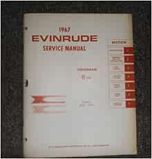 1967 Evinrude 6 HP fisherman Manual models 6702 6703: Amazon.com: Books