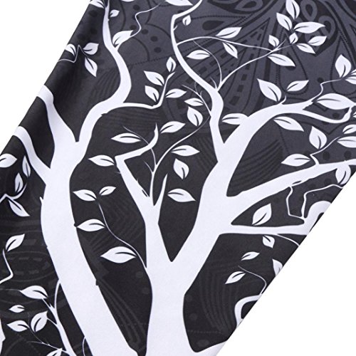 Alixyz Yoga Pants Yoga Capris Printed Workout Leggings for Fitness Riding Running Trouser (M, Gray)