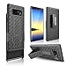 Galaxy Note 8 Case, BEKASE (TM) Hard Shell Holster Combo Matte Finish Protective Slim Case for Samsung Galaxy Note 8 with Kickstand and Locking Belt Swivel Clip (Black)