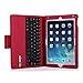 iPad Air/iPad Air 2 Keyboard + Leather Case, Poweradd Removable Bluetooth iPad Keyboard Case + Auto Wake/Sleep Function, Built-in Stand for Apple iPad Air 1/2, iPad 5/6 [Apple iOS 10+ Support] - Red