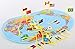 WISDOMTOY Wooden World Map Flag Matching Puzzle Geography Educational Toy Gift for Kids