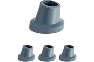 QWORK Replacement Feet for Shower Chair Bath Seat, 4 Pack 1" I.D Slope Rubber Tips Shower Bench and Tub Transfer Benches Suct