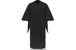 Gradwear Classic Masters Graduation Gown, Unisex Masters Degree Regalia