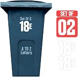 Personalised Wheelie Bin Numbers 1-999 and Letters A-Z Two Sets Waterproof Vinyl view 2