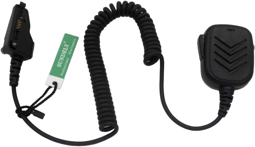 SUNDELY Hand Handheld Shoulder Lapel Speaker Mic for Kenwood Radio Walkie Talkie TK380 TK385 TK3212 TK5220 TK5320 TK5400