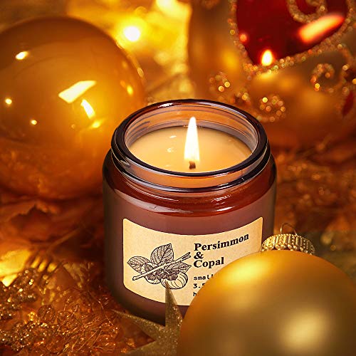 YINUO MIRROR Scented Candles Gift Set, Hand-Poured Natural Soy Wax Apothecary Amber Jar Candles, Perfect Women & Men Gifts with Essential Oils for Stress Relief and Aromatherapy Relaxation, 3Pack