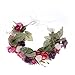 Women handmade Rose Flower Crown with Adjustable Ribbon for Wedding Festivals