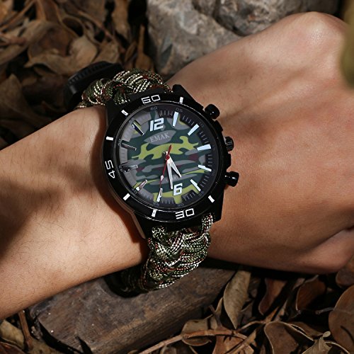 Survival Bracelet Watch, Men/Women Waterproof Emergency Survival Watch