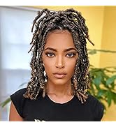 Grozivig 12inch Butterfly Locs Crochet Hair 6 Packs Short Distressed Faux Locs Crochet Braids Hai...