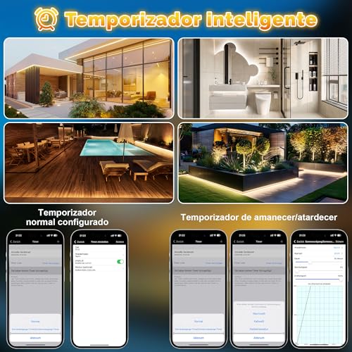 TENDIST 20M Outdoor Waterproof LED Strip IP67, White Lights Outdoor 3000K-6500K, 24V Waterproof Adhesive LED Strips, Fita LED with APP & Remote Control for Pavilion, Pergola, Patio