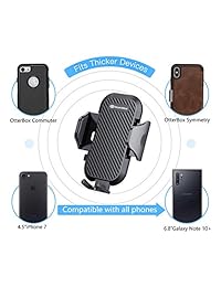 Soporte de coche para teléfono   DesertWest Air Vent soporte de teléfono para coche, ajustable con rotación de 360 grados, compatible con iPhone XR Xs Max Xs X 8 7 6+, Samsung Galaxy S10 S10 + S10e S9 S8 S7, LG Google Huawei etc.