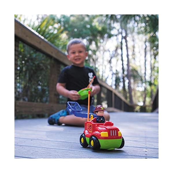 Top-Race-TR-02-RC-Cartoon-First-Remote-Control-Set-of-2-Fire-Engine-Police-Car-Toys-Musical-Song-Light-with-2-Transmitters-Different-Frequencies-Play-Them-Together-Children-Age-2 Top Race My First Remote Control Car Toys - Cartoon Remote Control Police and Fire Engine with Lights and Sounds - Play…