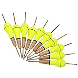 Free Fisher 10 Pcs Fishing Bobber Cork Float Balsa Wood 3.7