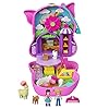 Polly-Pocket-ON-THE-FARM-Piggy-Compact Polly Pocket GTN16 On the Farm Piggy Compact, Farm Theme, 2 Animal Figures (1 Alpaca with Hair), Great Gift for Ages 4…