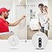 DIGOO DG-SD10 Transmitter Self-powered Waterproof Doorbell，Unique Sliding Button 58 Melodies 4 Levels Volume Adjustment Door Bell White