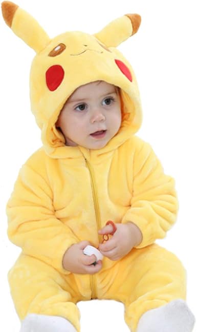 Ropa De Bebe Pikachu Ropa De Dibujos Animados De Una Sola Capa Bebe Onesies 66cm Amazon Es Ropa