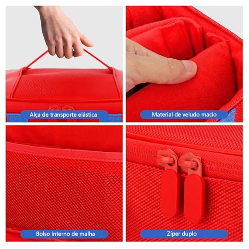 Case para Nintendo Switch Oled, Bolsa para Armazenamento de Console de Jogos, Case para Nintendo Switch Lite, Bolsa Maleta Case Transporte