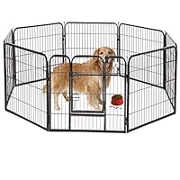 BestPet Heavy Duty Pet Playpen Dog Exercise Pen Cat Fence B, 40-Inch, Black