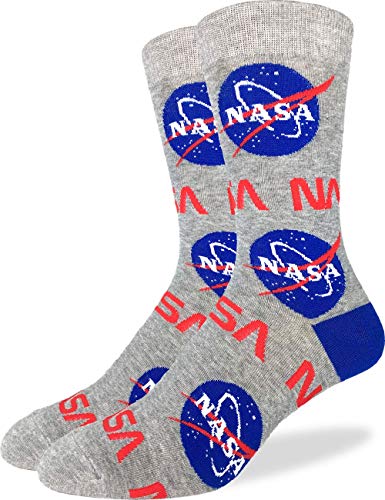 Good Luck Sock Men's Extra Large Nasa Socks, Size 13-17, Big & Tall