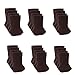 24 PCS Chair Leg Socks Knitted Furniture Socks Chair,Floor Protectors for Avoid Scratches Furniture Pads for Moving Easily and Reduce Noise (Dark Coffee)