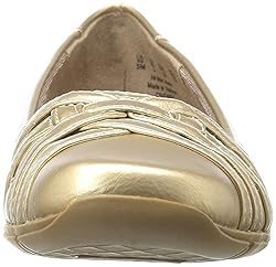 LifeStride womens Diverse Flat, Soft Gold, 10 Wide US