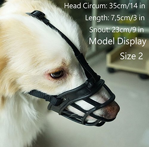 image for Barkless Dog Muzzle,Soft Basket Muzzles for Dog, Best to Prevent Bitin