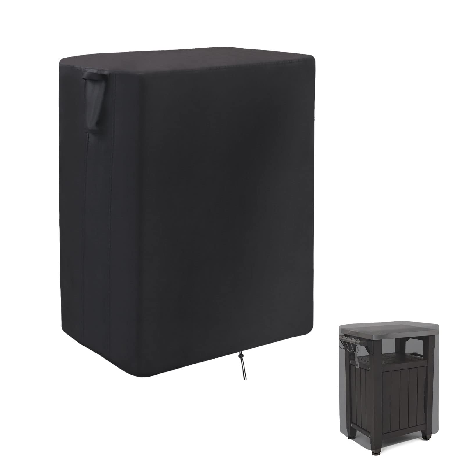 Hohong 32 Inch Outdoor Prep Table Cover for Keter Unity Small Portable Table and Storage Cabinet, Waterproof BBQ and Bar Cart