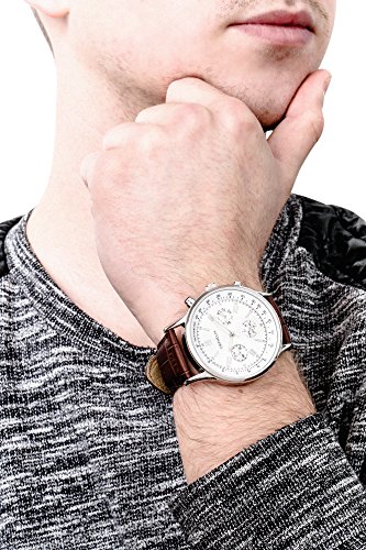 Orphelia Champions League - Reloj de Pulsera para Hombre (Mecanismo de Cuarzo, Correa de Piel) - Imagen 7