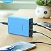 Lumsing 60W 5V 6-Port USB Desktop Charger Charging Intelligent Control Chipset Multi Travel Power for iphone, ipad, Samsung,Nexus, HTC, Sony and More (Blue)