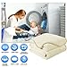 EASELAND Soft Queen Size Blanket Winter Warm Fuzzy Microplush Lightweight Thermal Fleece Blankets for Couch Bed Sofa,90x90 Inches,Ivory