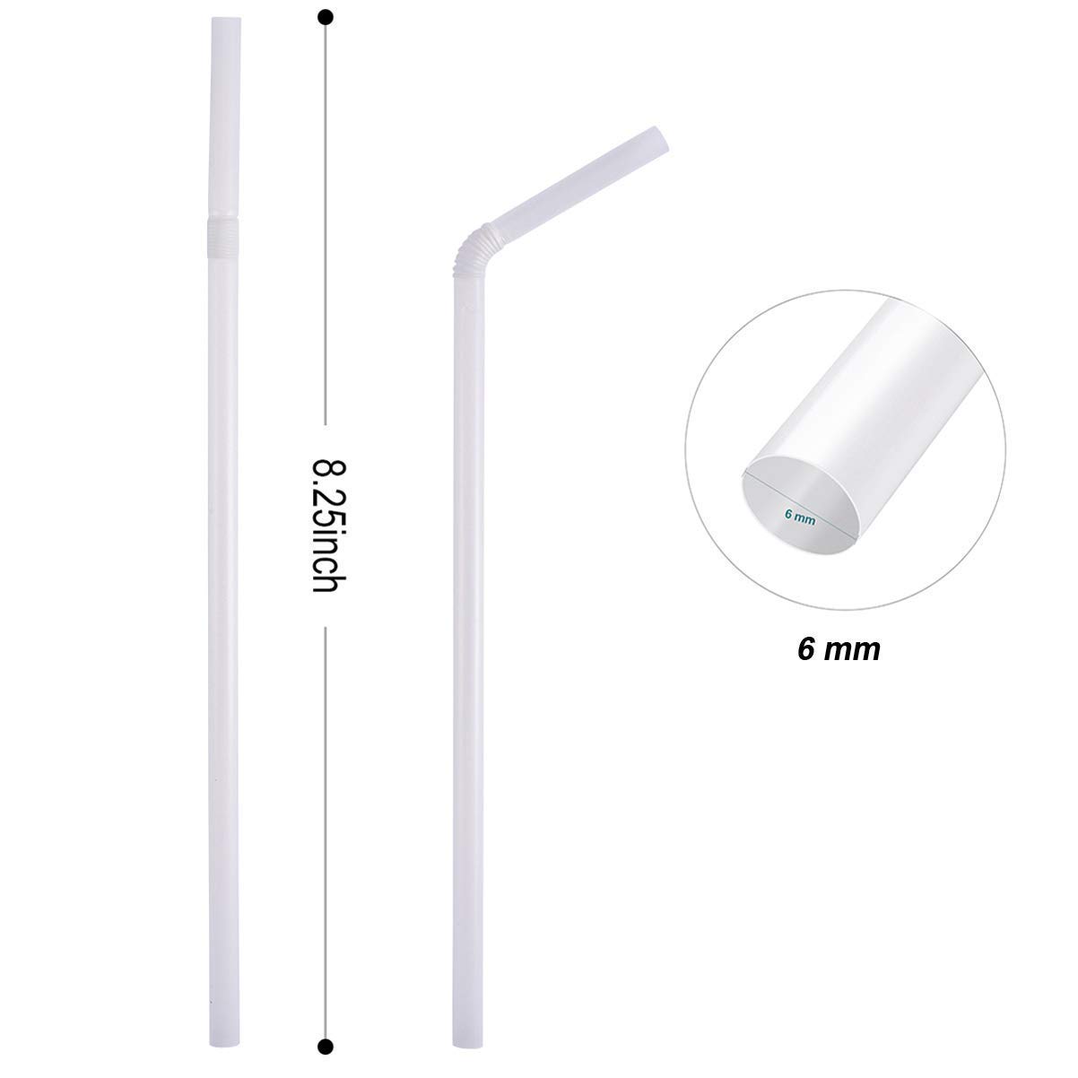 200 Count 100% Plant-Based Wrapped Compostable Straws - Plasticless Biodegradable Flexible Drinking Straws - A Fantastic Eco Friendly Alternative to Plastic Straws - Image 3