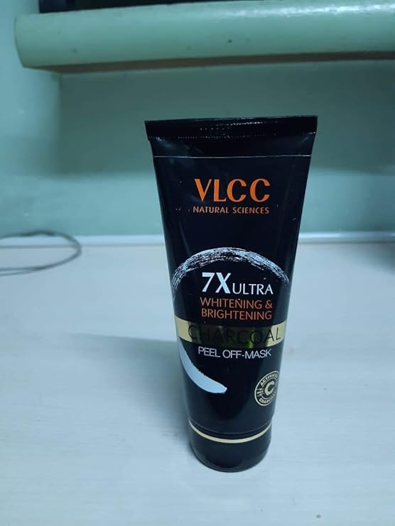 VLCC 7X Ultra Whitening and Brightening Charcoal Peel Off Mask, 100g
