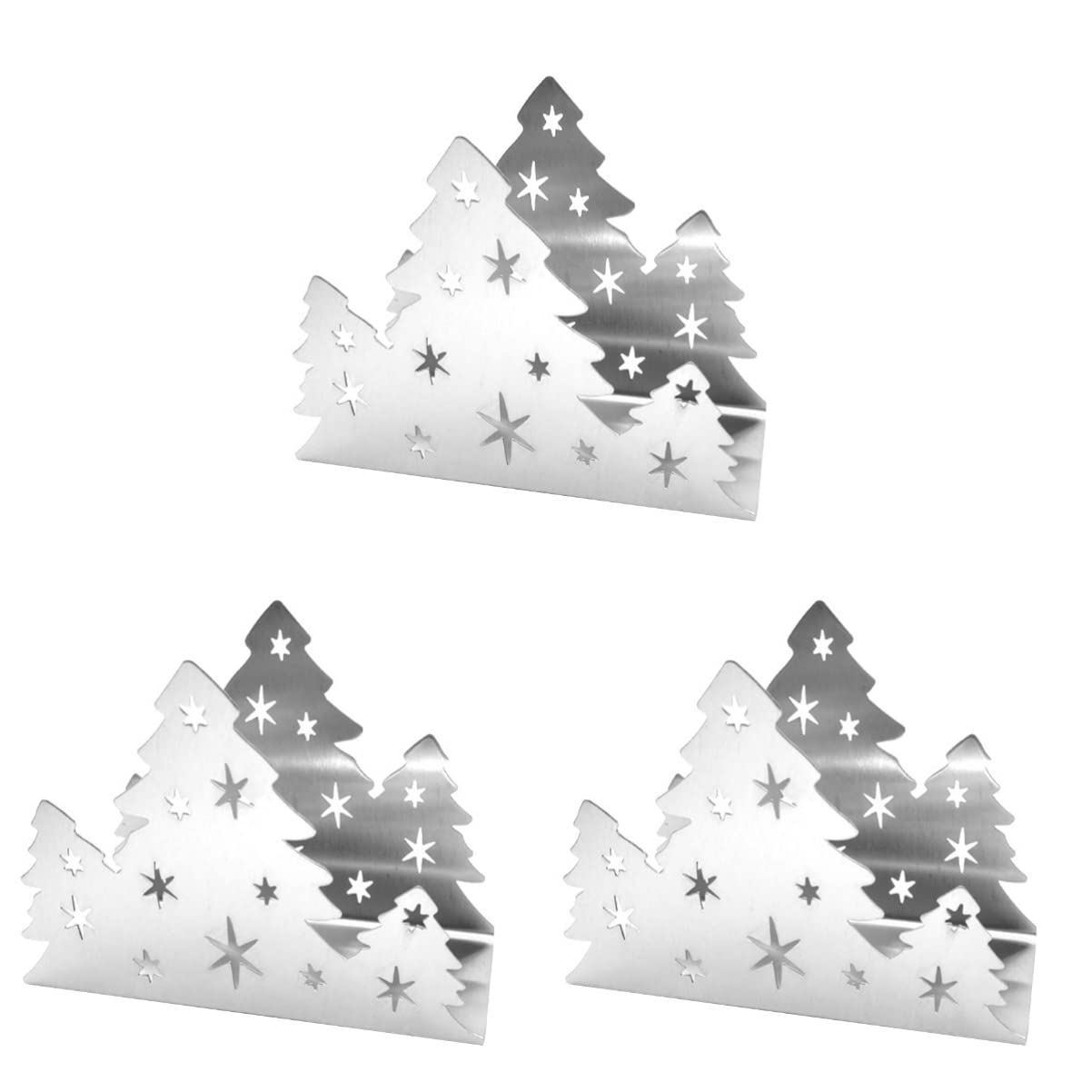 BESTonZON 3 pcs Steel Holer Rackchristmas Holiday Christmas Tray Party Shaped Paper Stand Dinner Rack Kitchen Countertops, Rustic Towel Holders: Countertop Dining Decoration Farmhouse