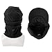 Comhats Winter 2 Piece Wool Knit Hat & Scarf Set for Men Women Visor Beanie Fleece Lined Cold Weather Warm Black Medium