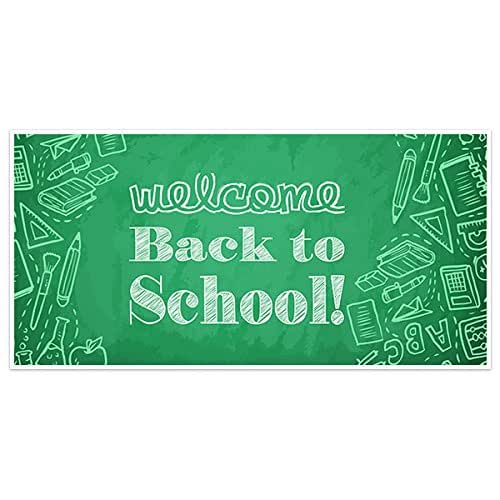 Amazon Com Green Sketch Welcome Back To School Banner Classroom